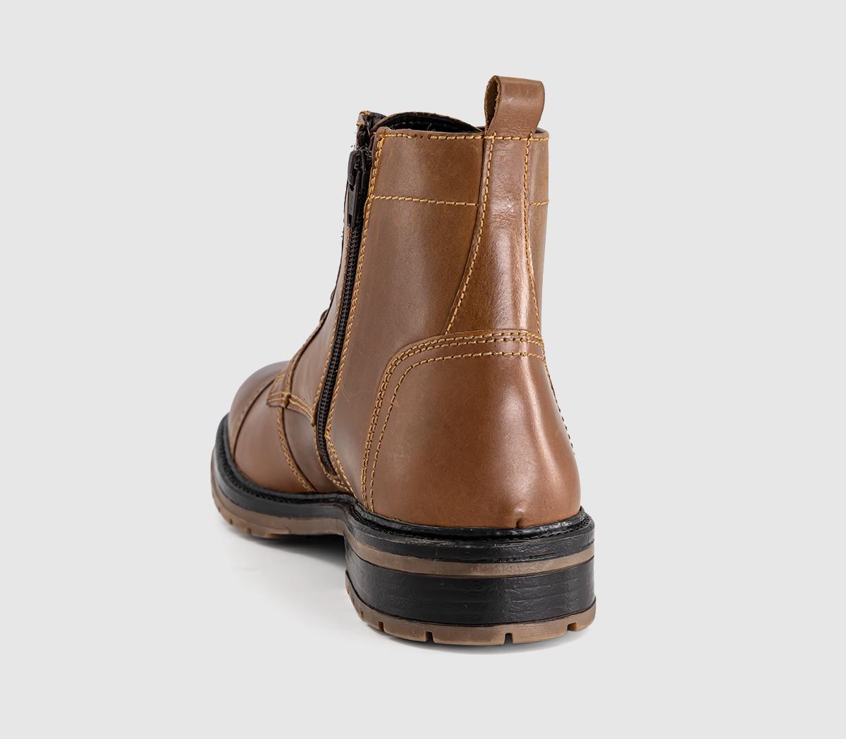 OFFICEBillericay Toe Cap Casual Lace BootsTan Leather