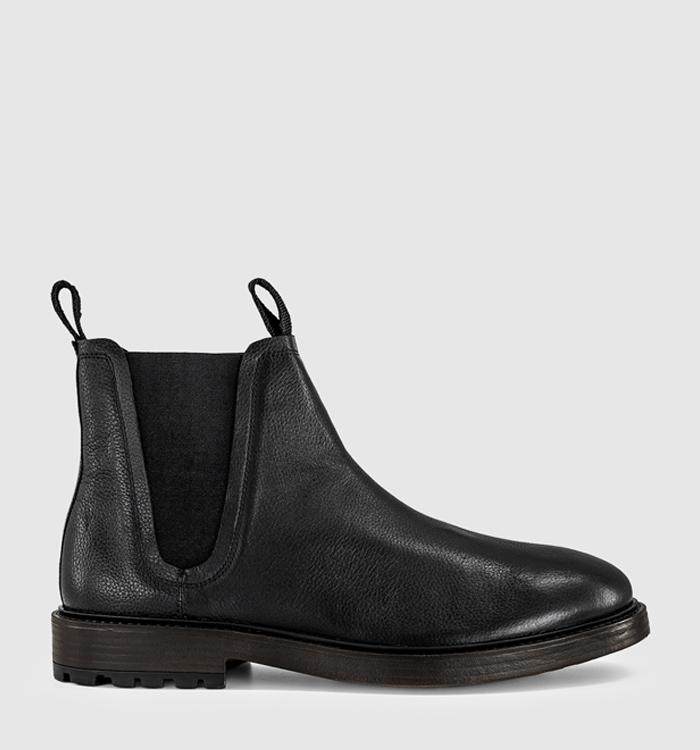 OFFICE Beam Casual Chelsea Boots Black Leather
