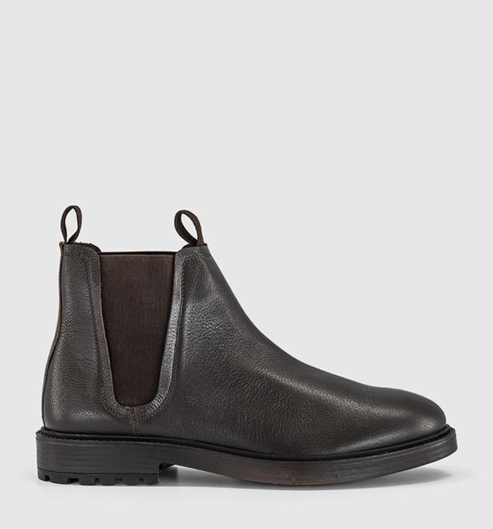 OFFICE Beam Casual Chelsea Boots Brown Leather