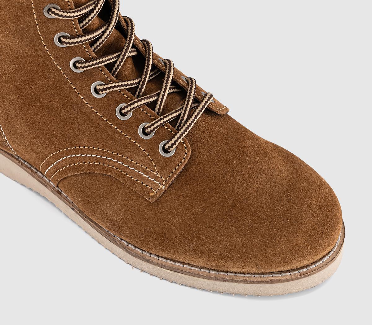 OFFICEBonjour Casual Lace Up BootsTan Suede