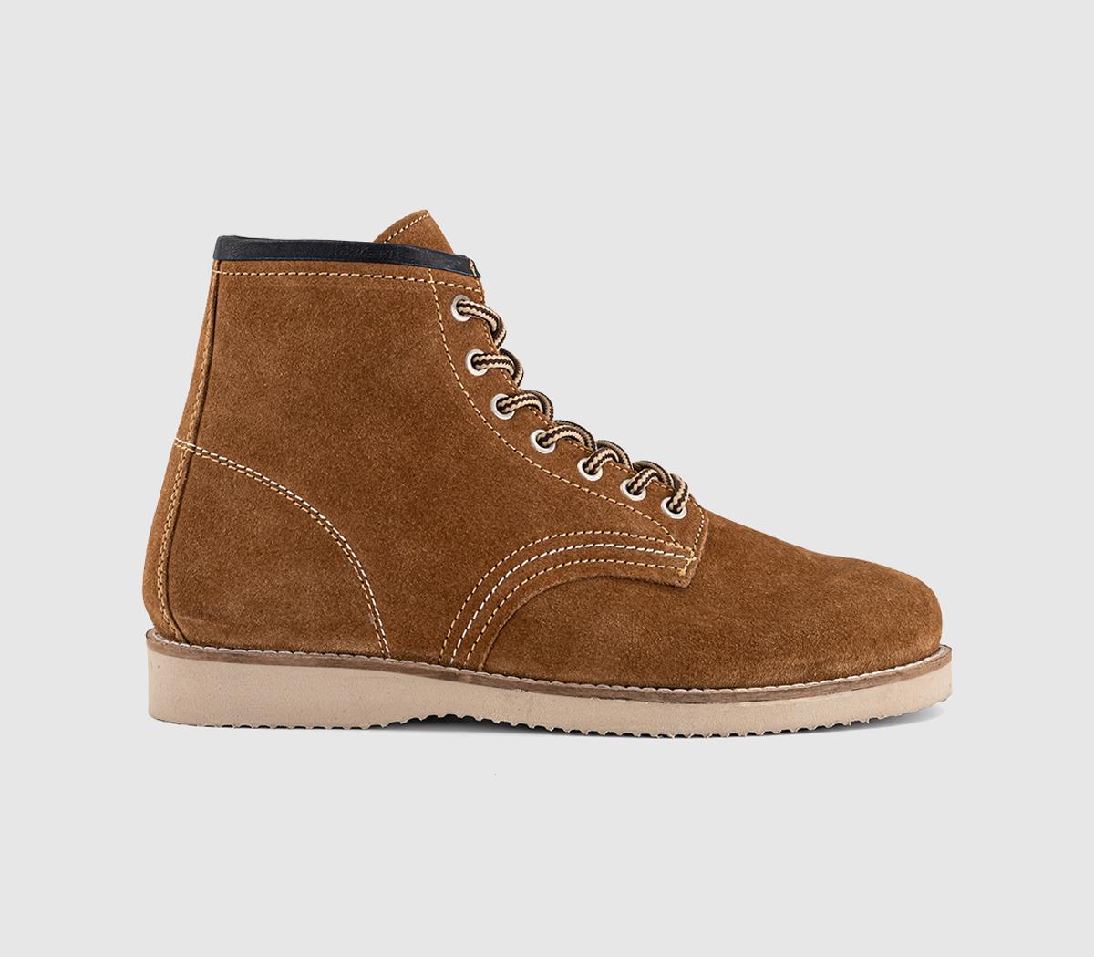 OFFICEBonjour Casual Lace Up BootsTan Suede
