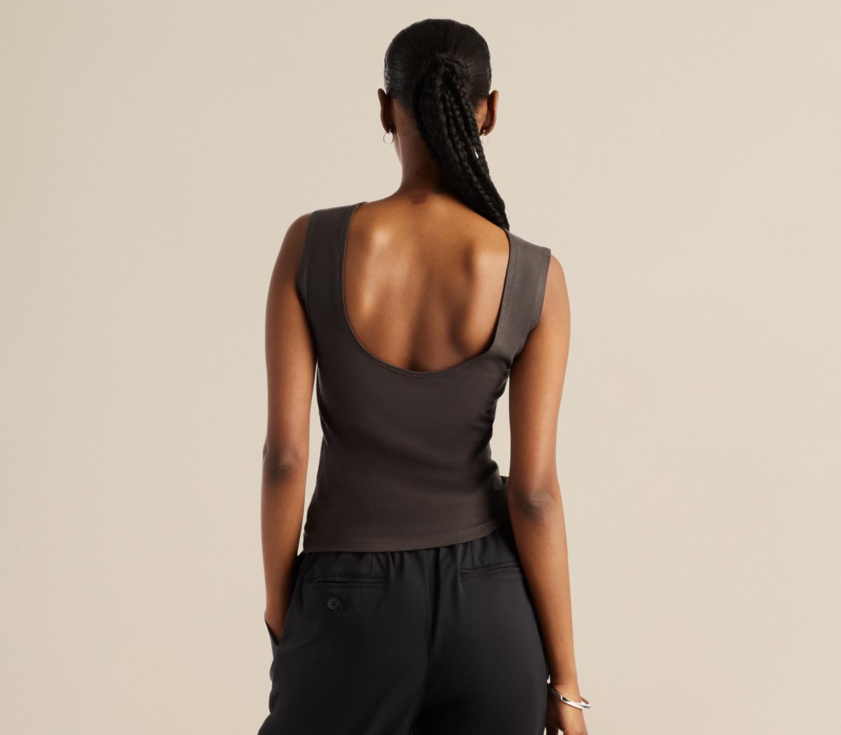 New BalanceNB Open Back Fitted TankBlack Cement