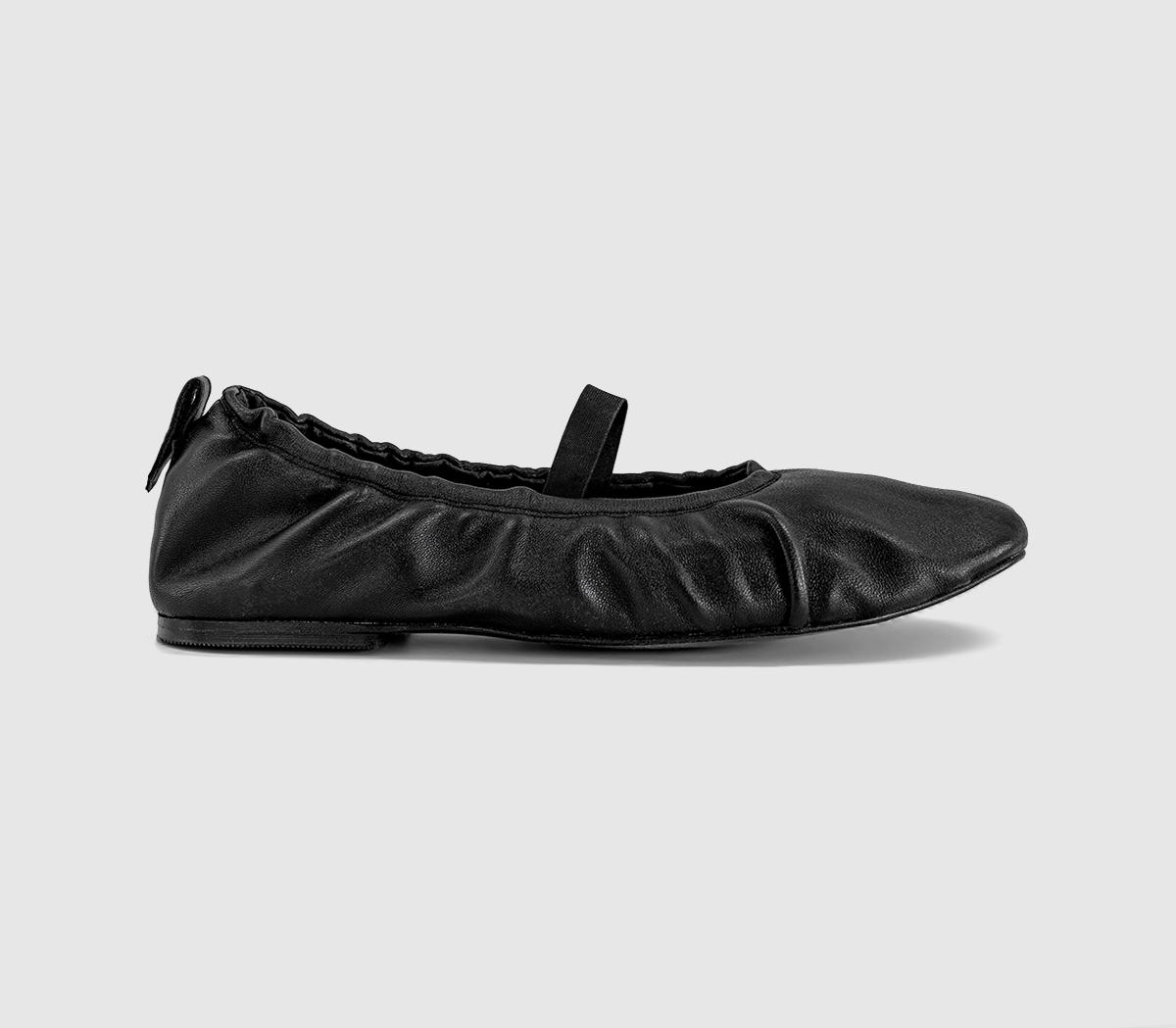 OFFICEOffice Studio: Fio Ruched BallerinasBlack Leather