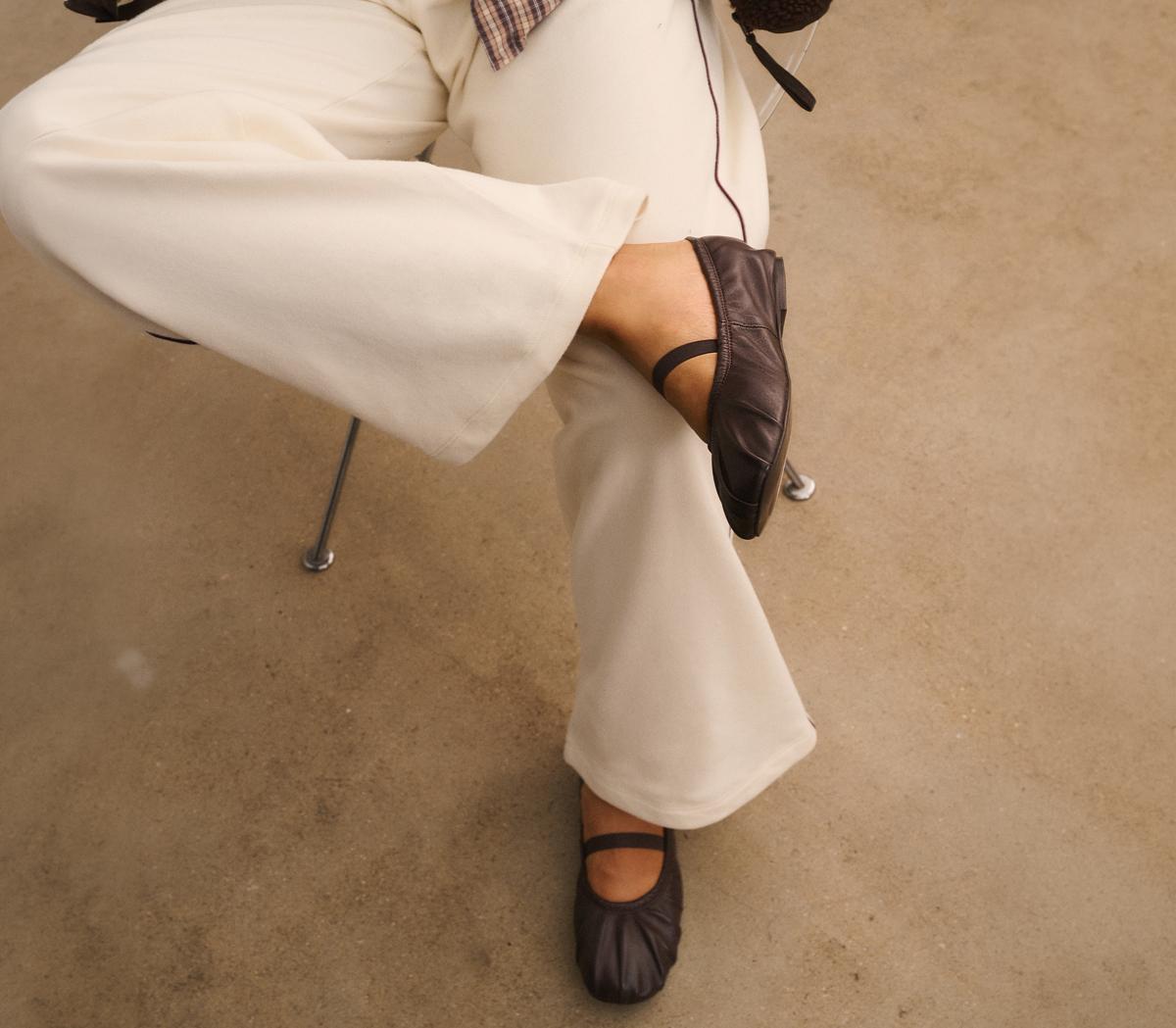 OFFICEOffice Studio: Fio Ruched BallerinasBrown Leather