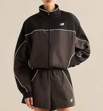 New Balance Trackside Woven Jacket Black Cement