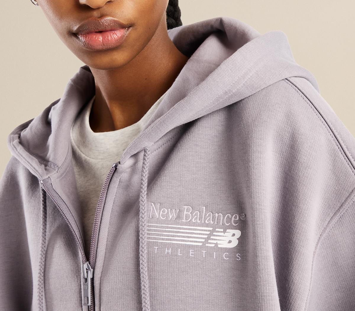New BalanceTrackside Fleece Full ZipOff Line Grey