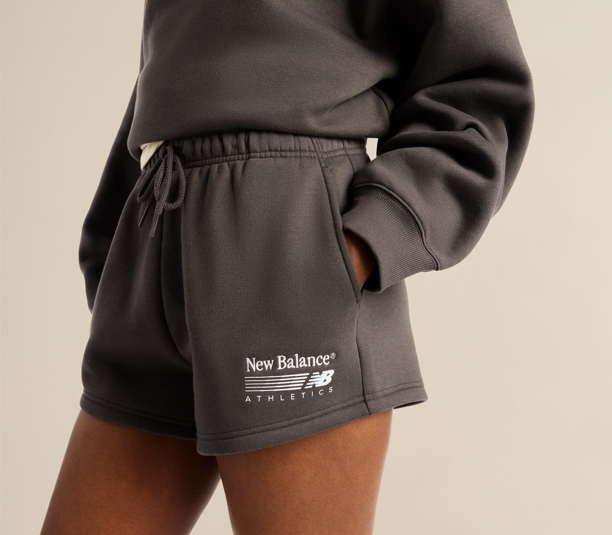 New BalanceTrackside Fleece ShortBlack Cement
