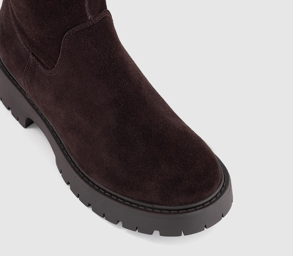 OFFICEKarate - Chunky Knee BootBrown Suede