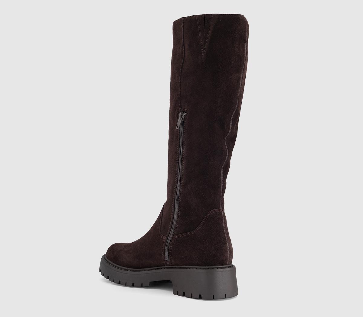 OFFICEKarate - Chunky Knee BootBrown Suede