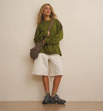New Balance NB Sport Legacy Graphic Long Sleeve Sport Green