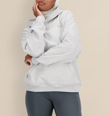 New Balance NB Athletics French Terry Hoodie Ash Heather