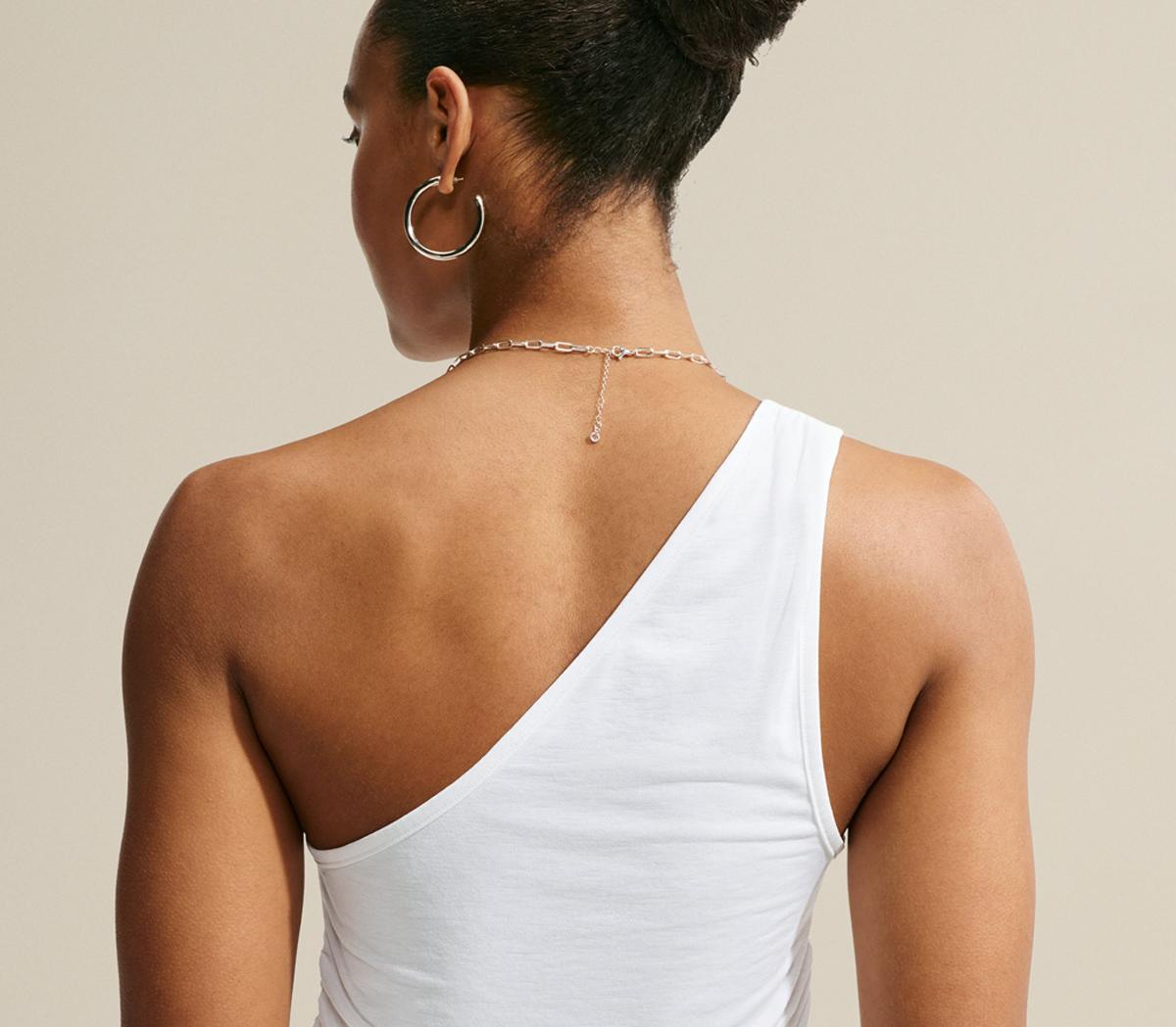 NikeNike Assymetric One Shoulder TankWhite Black