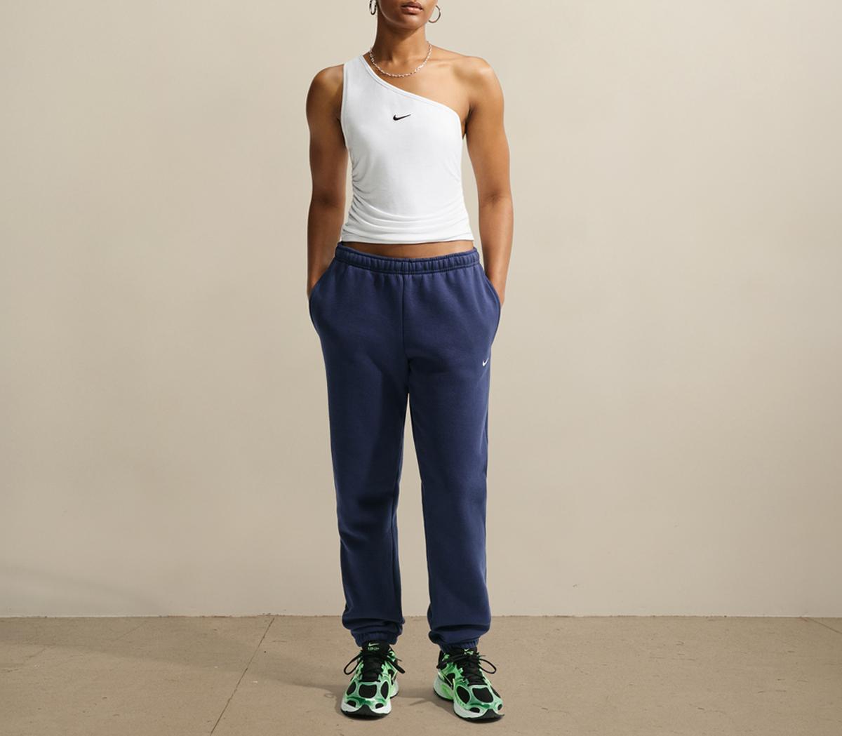 NikeNike Assymetric One Shoulder TankWhite Black