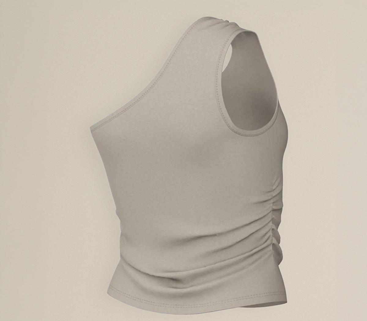 NikeNike Assymetric One Shoulder TankCream Linen White