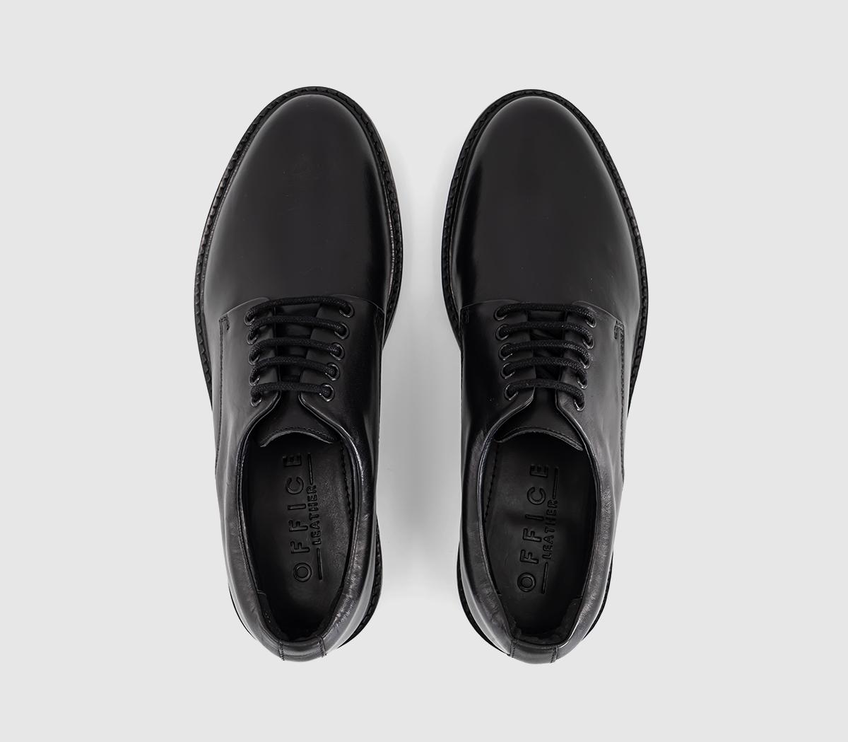 OFFICEMorecambe Round Toe Lace Up ShoeBlack Leather