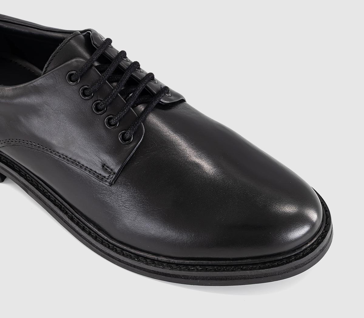 OFFICEMorecambe Round Toe Lace Up ShoeBlack Leather