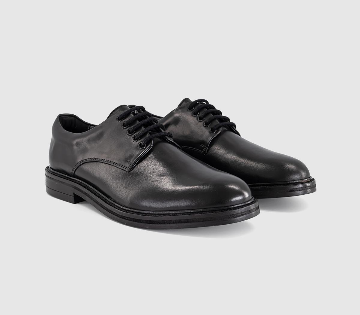 OFFICEMorecambe Round Toe Lace Up ShoeBlack Leather