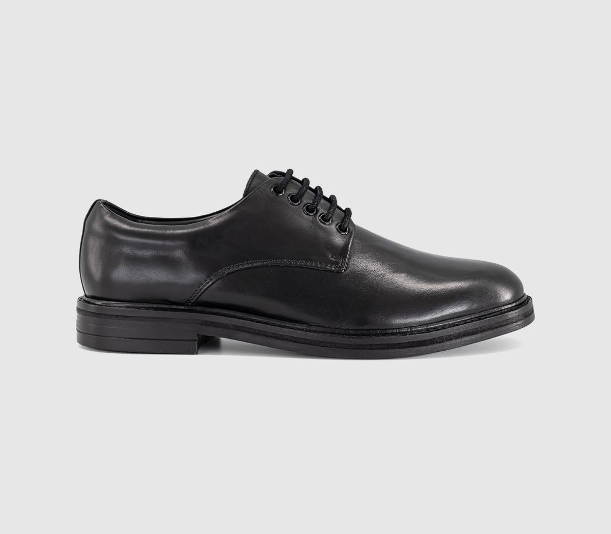 OFFICEMorecambe Round Toe Lace Up ShoeBlack Leather