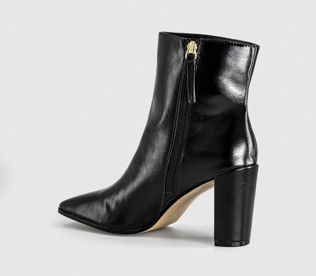 OFFICEArise Square Toe High Heel Ankle BootsBlack