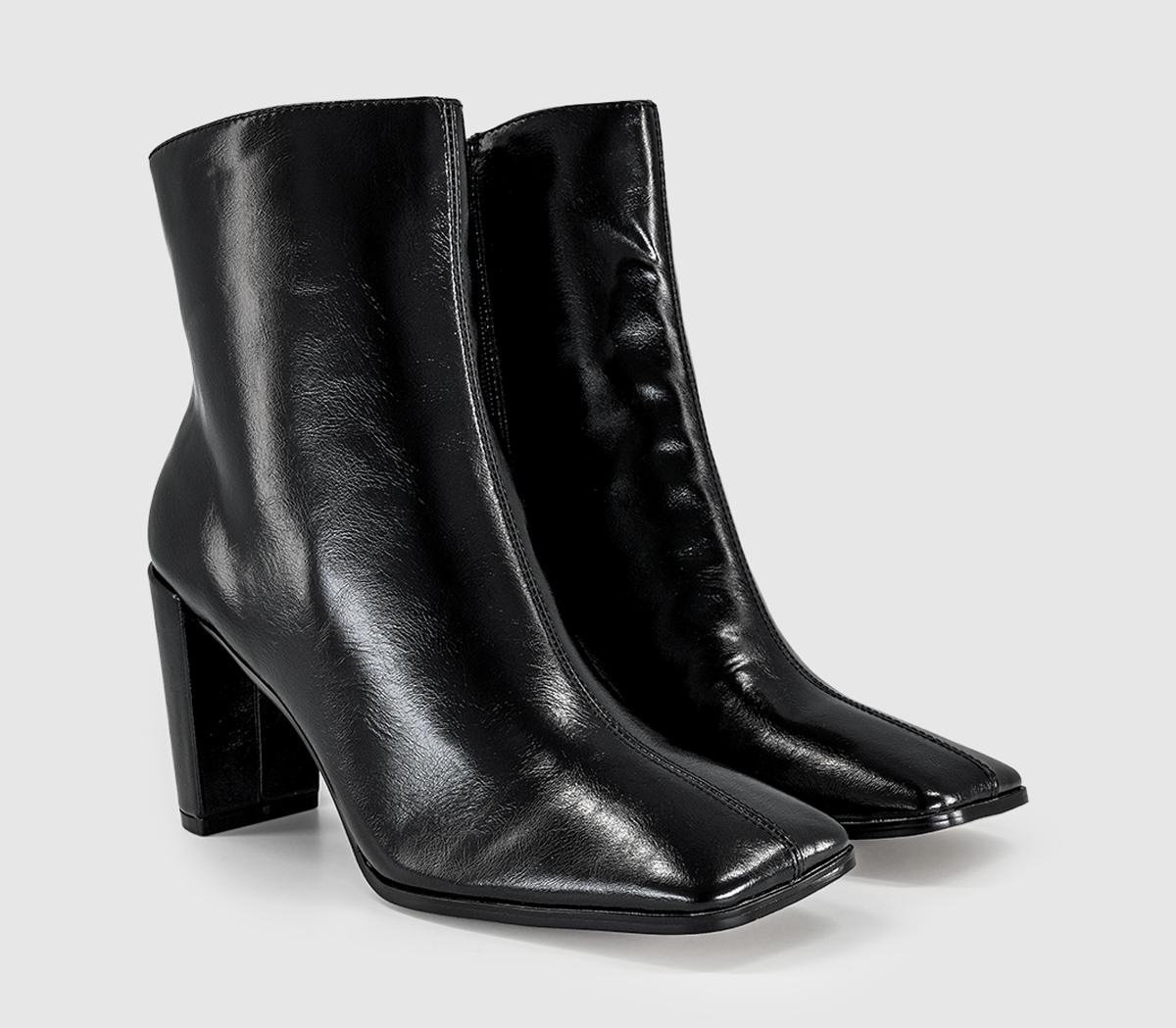 OFFICEArise Square Toe High Heel Ankle BootsBlack