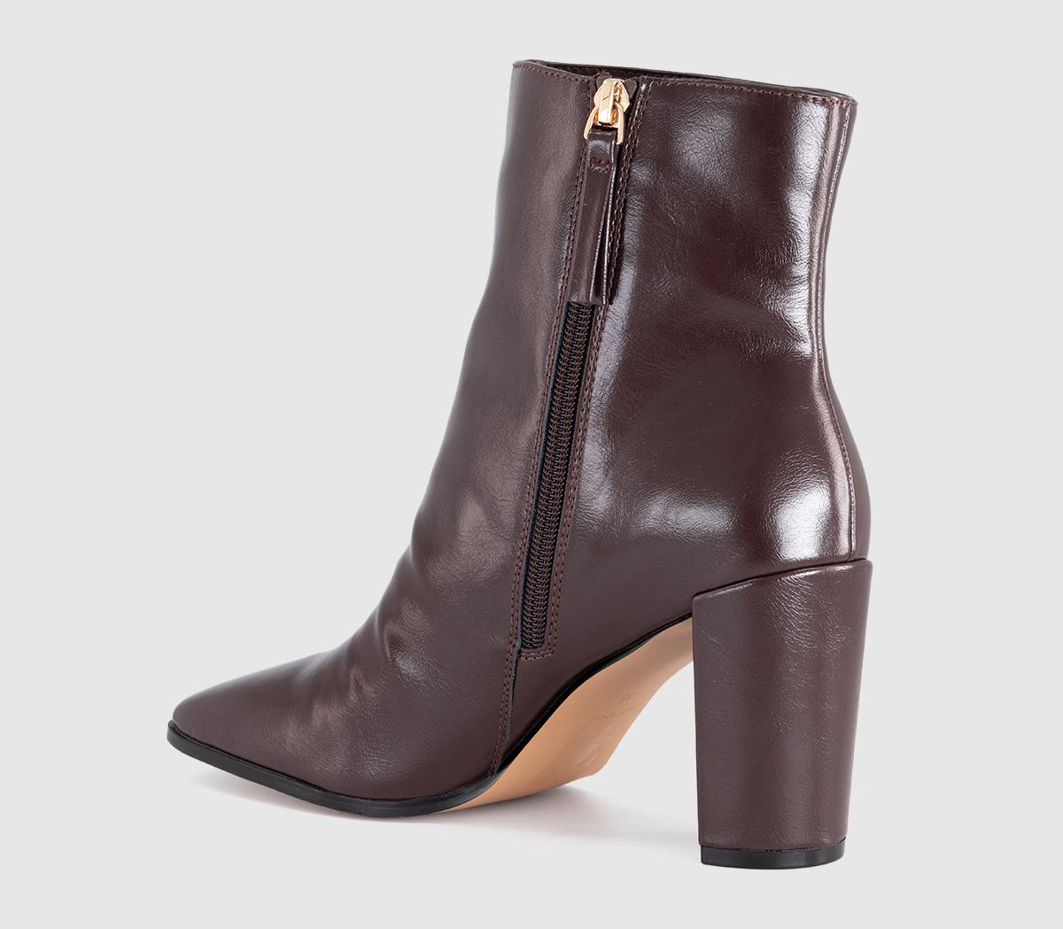 OFFICEArise Square Toe High Heel Ankle BootsBurgundy