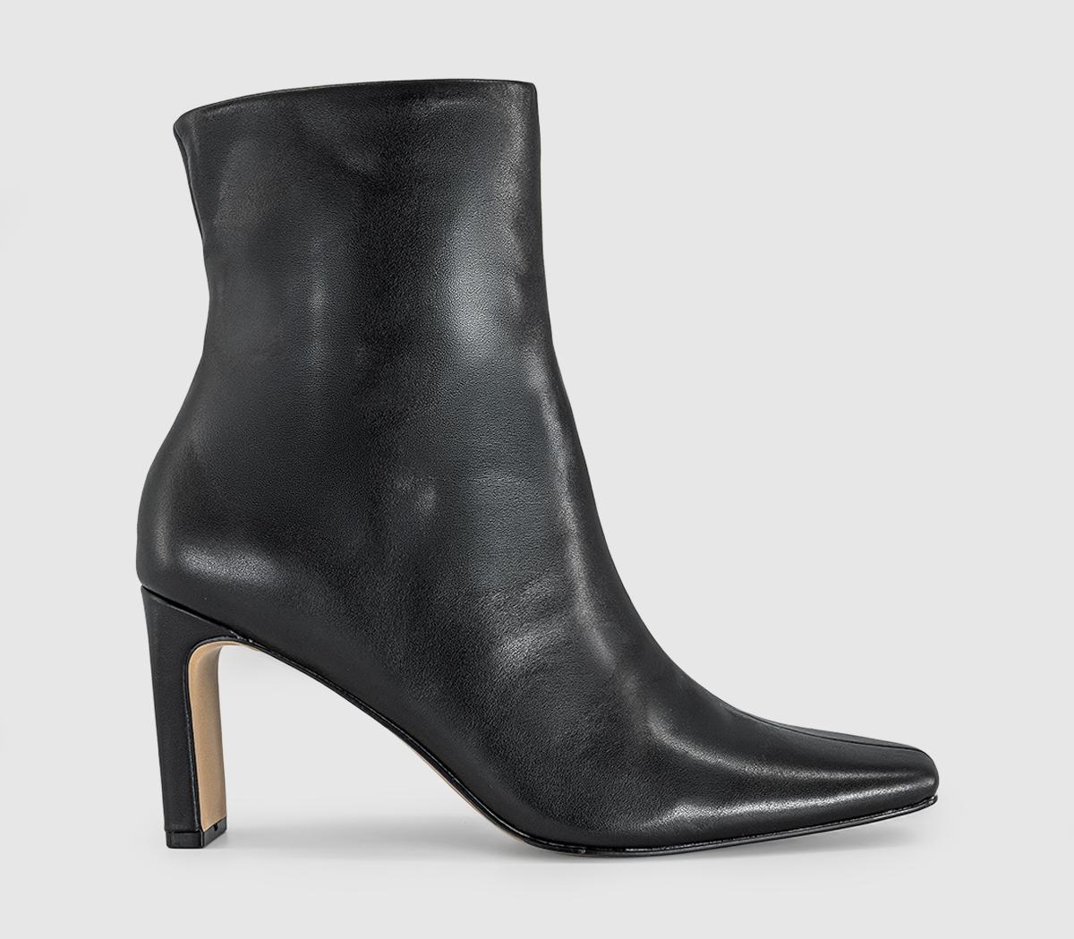 OFFICEAmelia Chisel Toe Ankle BootsBlack Leather