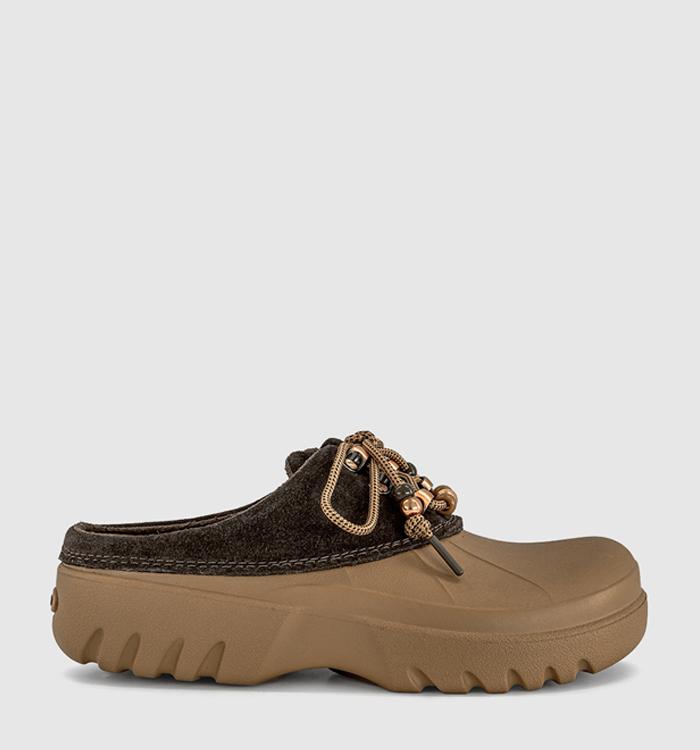 Crocs Axle Suede Mule Sepia Dark Chocolate