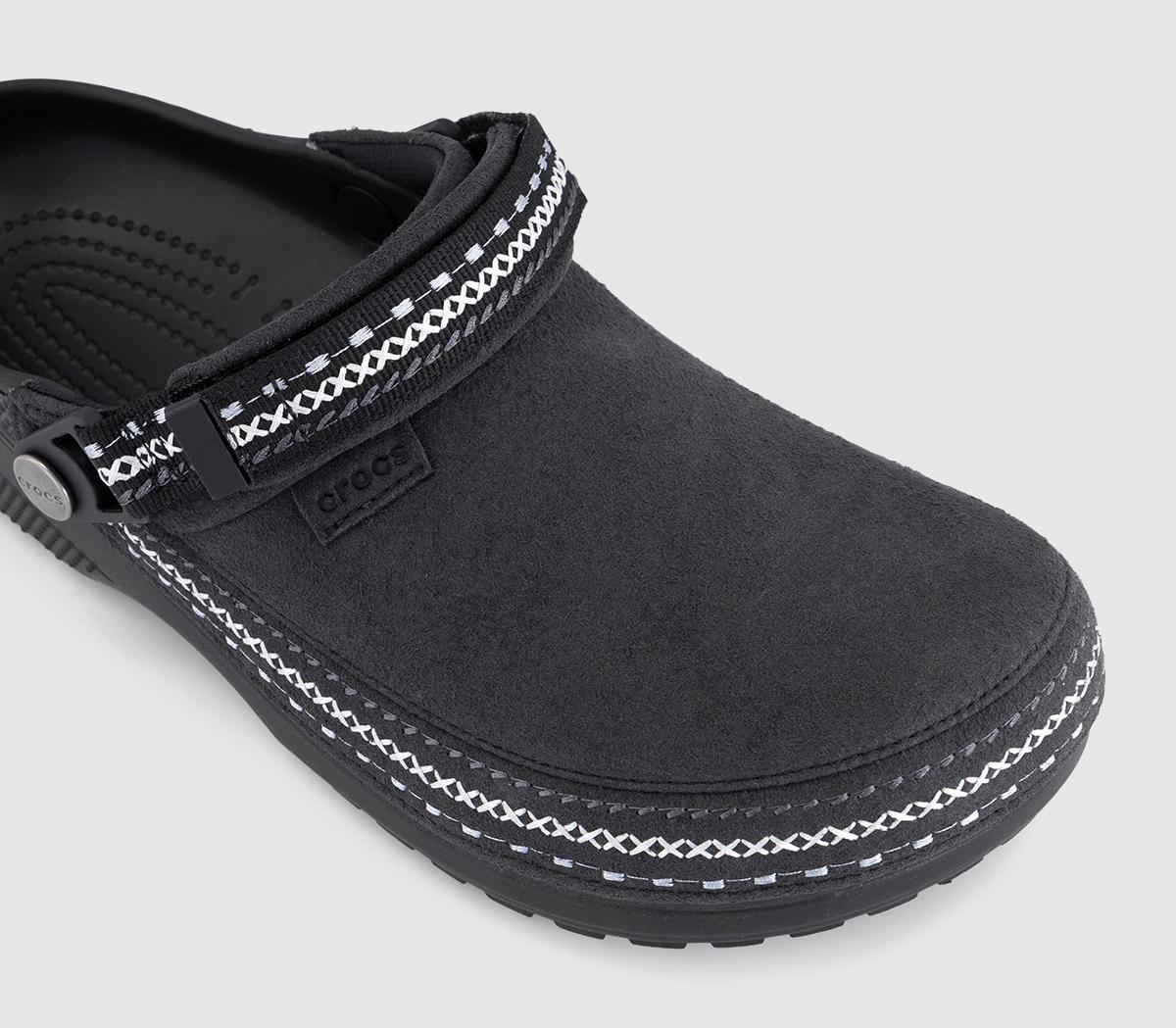 CrocsClassic Vegan Suede Stich ClogBlack