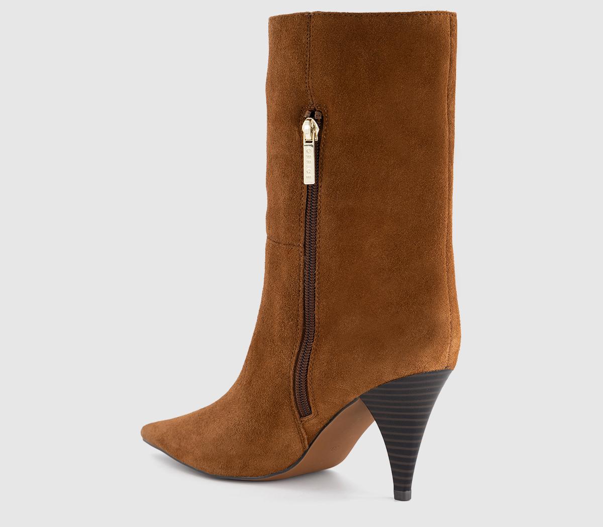 OFFICEAlba - Cone Heel Ankle BootTan Suede