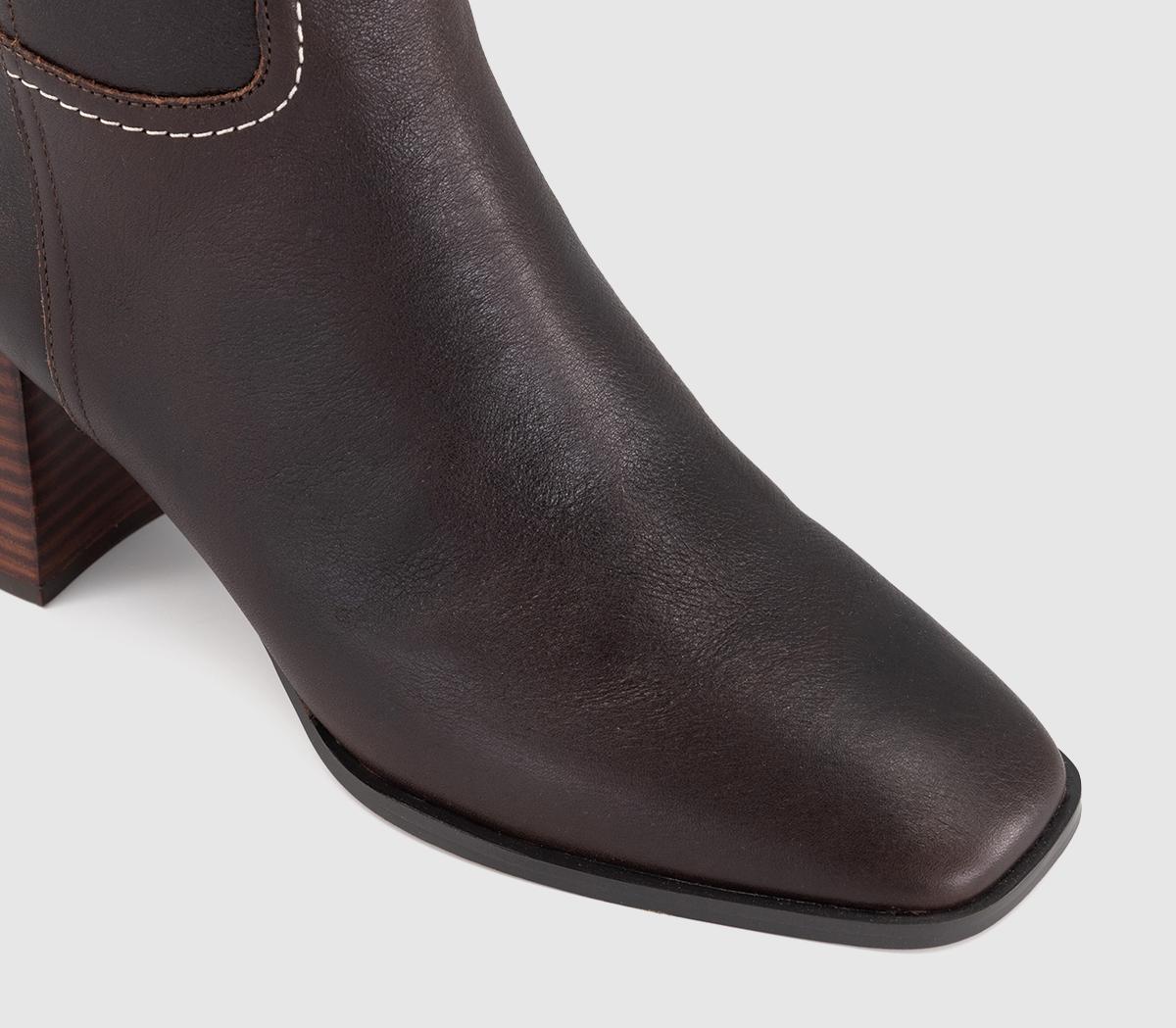 OFFICEKaitlin - Stack Heel Knee BootBrown Leather