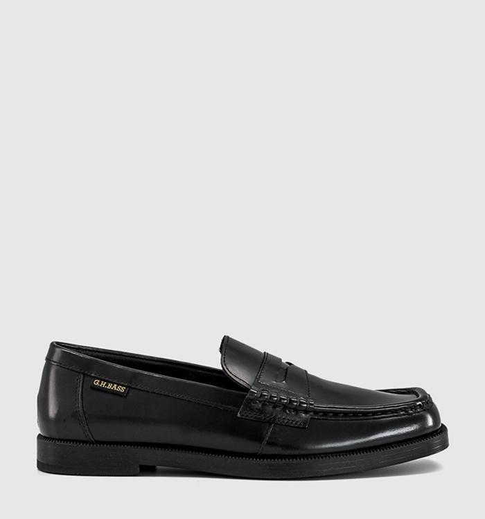 G.H Bass & Co Isabel Penny Loafers Black Leather