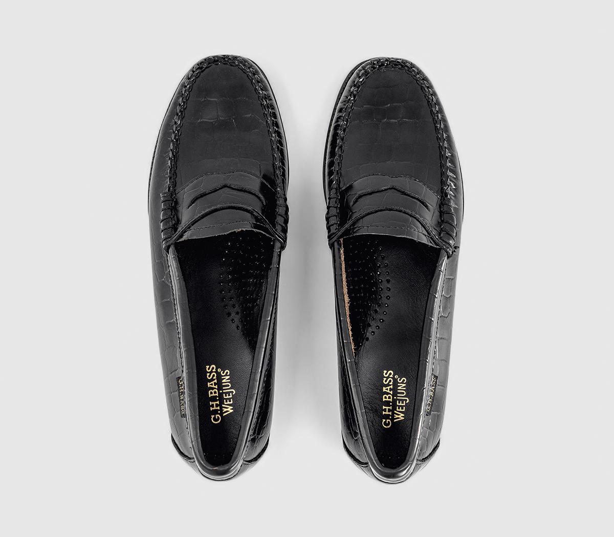 G.H Bass & CoWeejun II Penny Exotic LoafersBlack