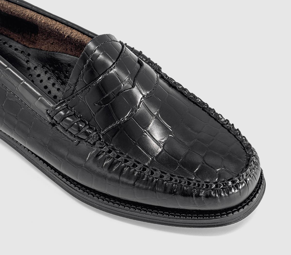 G.H Bass & CoWeejun II Penny Exotic LoafersBlack