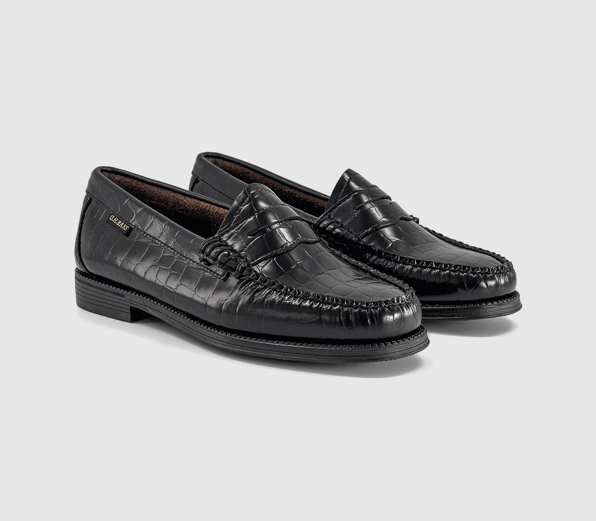 G.H Bass & CoWeejun II Penny Exotic LoafersBlack