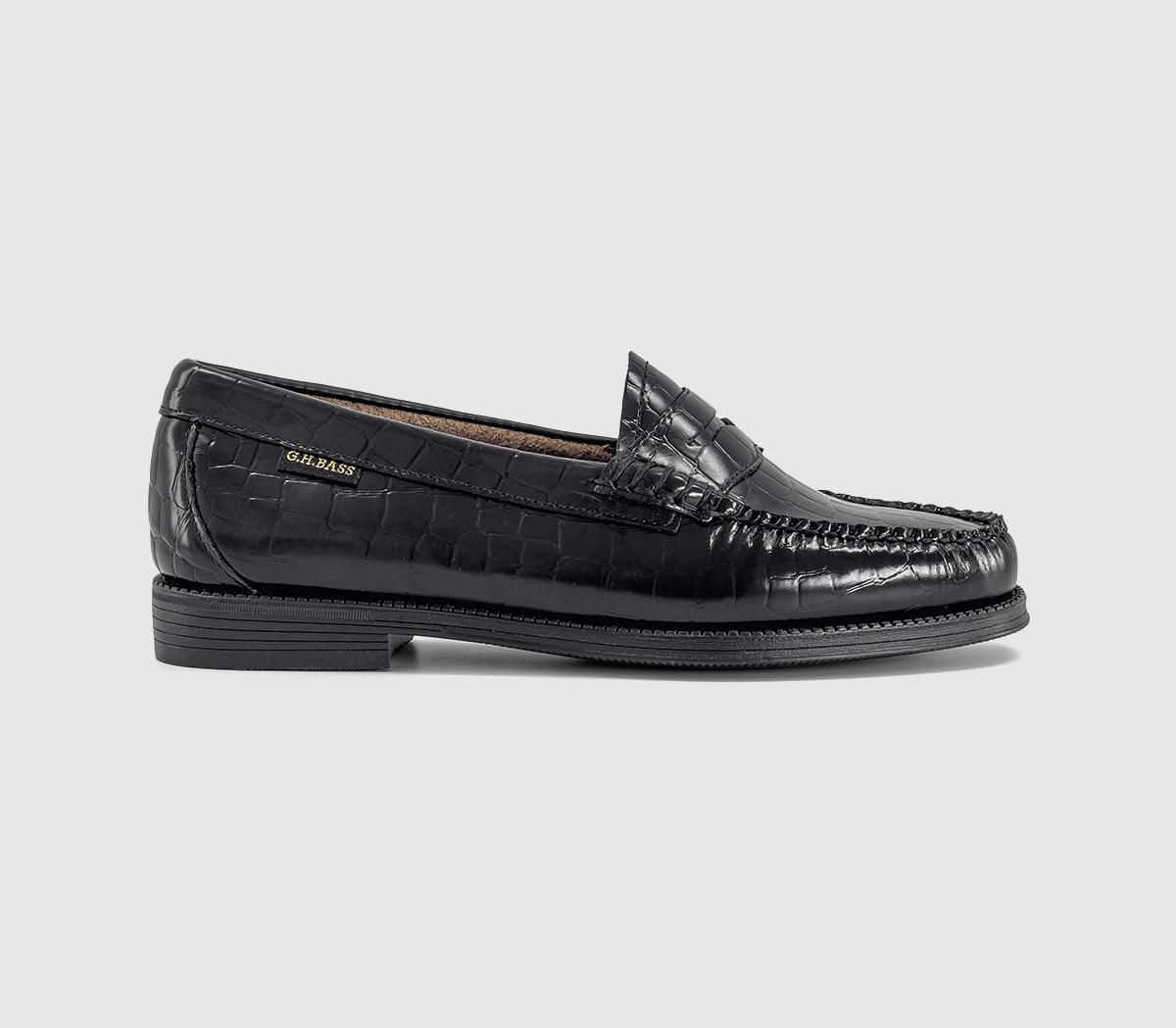 G.H Bass & CoWeejun II Penny Exotic LoafersBlack