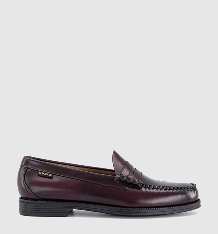 G.H Bass & Co Easy Weejun Flag Loafers Burgundy