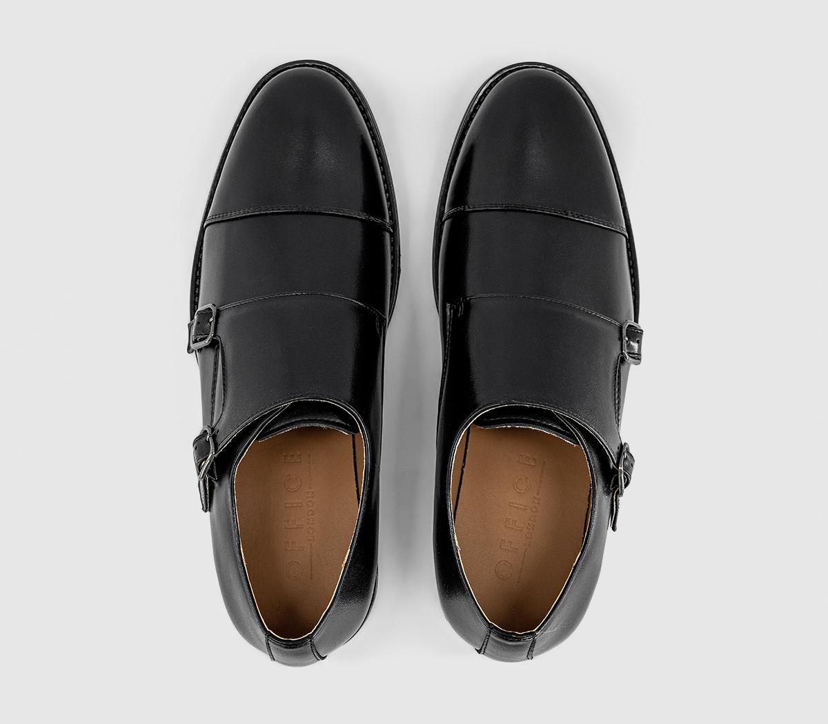 OFFICEMinehead Double Monk Strap ShoesBlack