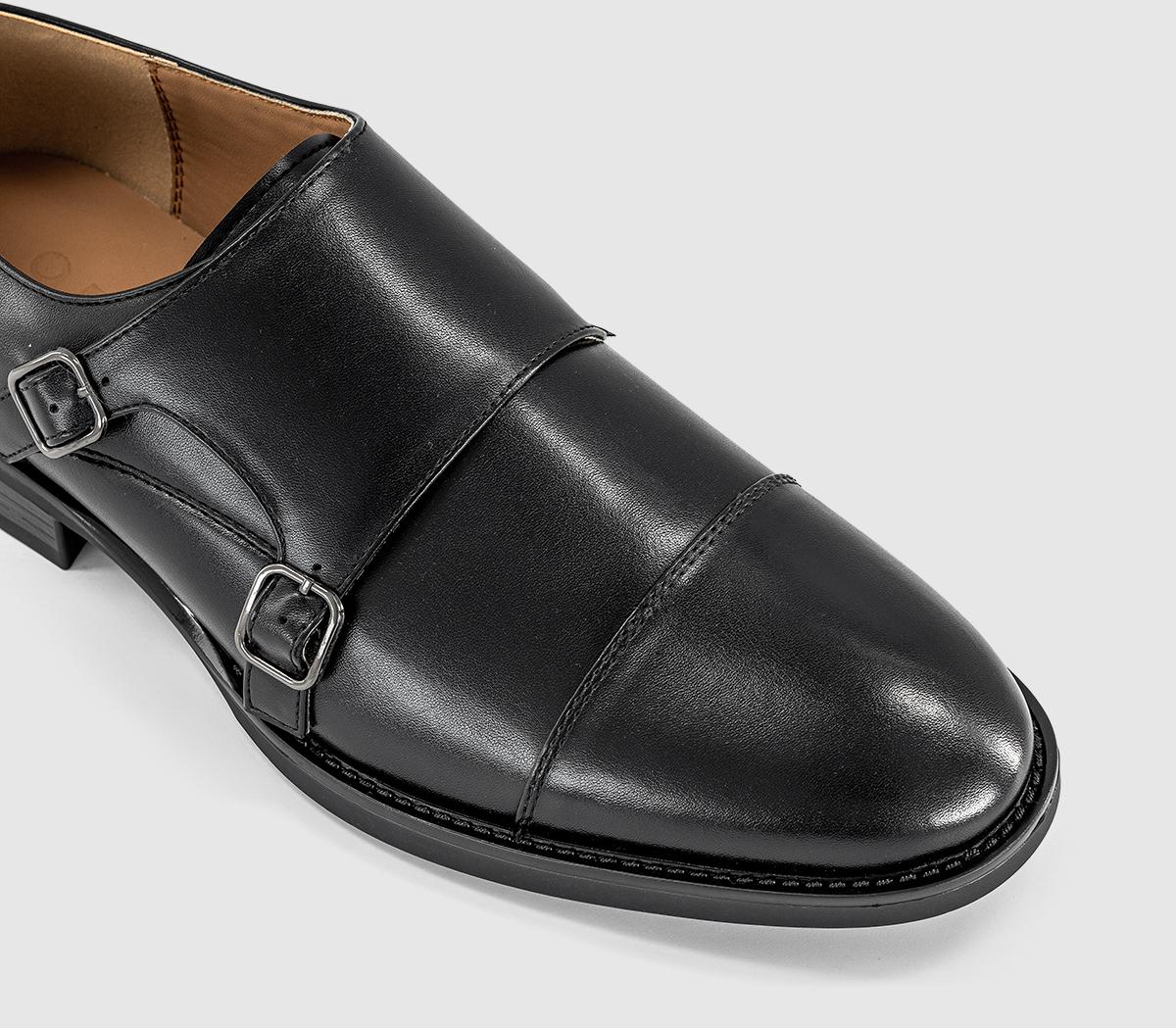 OFFICEMinehead Double Monk Strap ShoesBlack