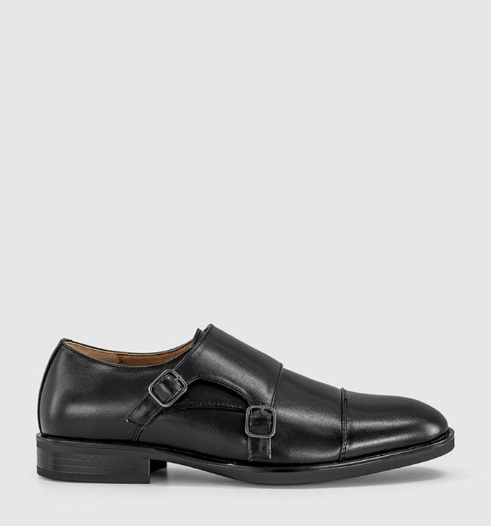 OFFICE Minehead Double Monk Strap Shoes Black