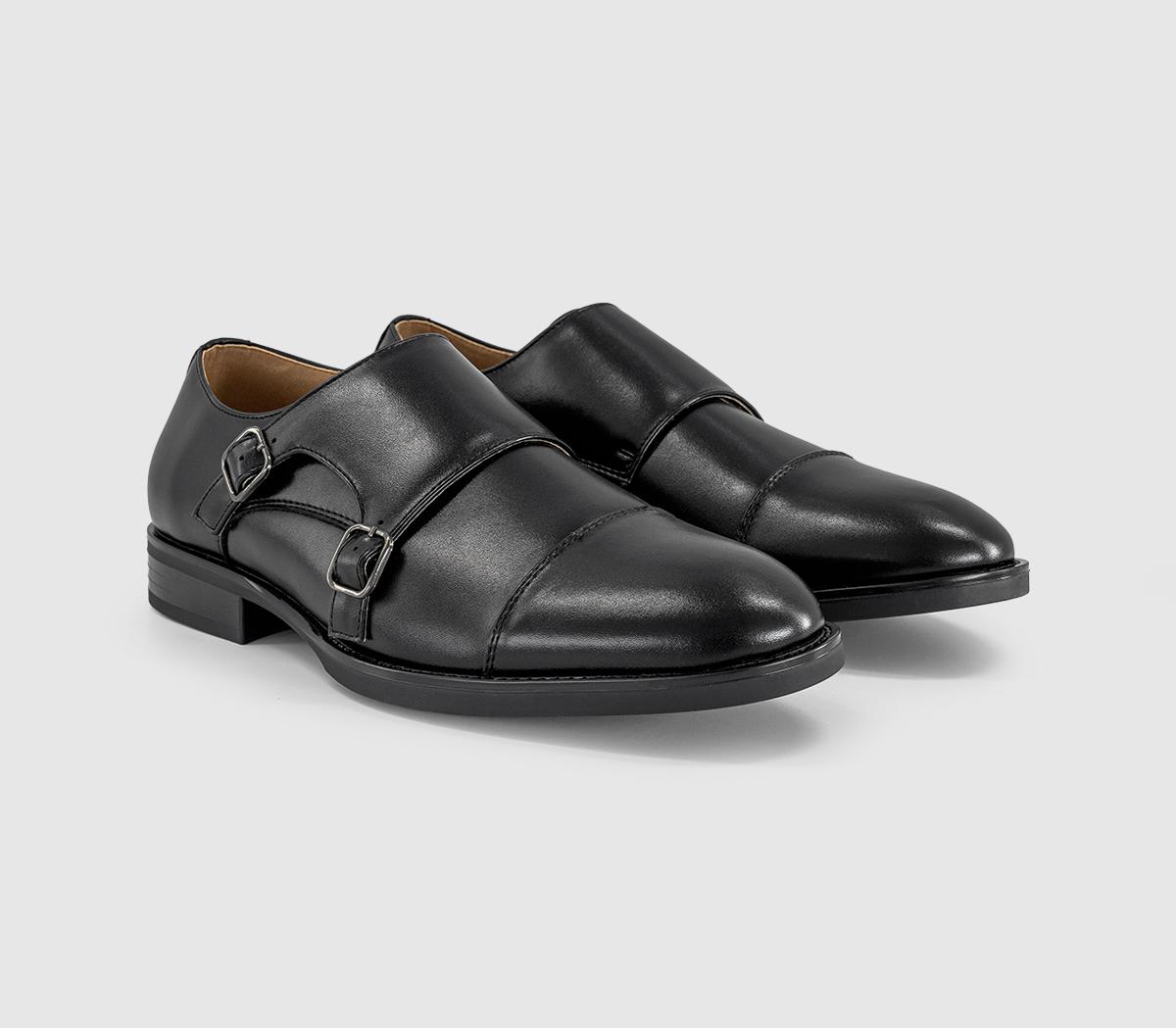 OFFICEMinehead Double Monk Strap ShoesBlack