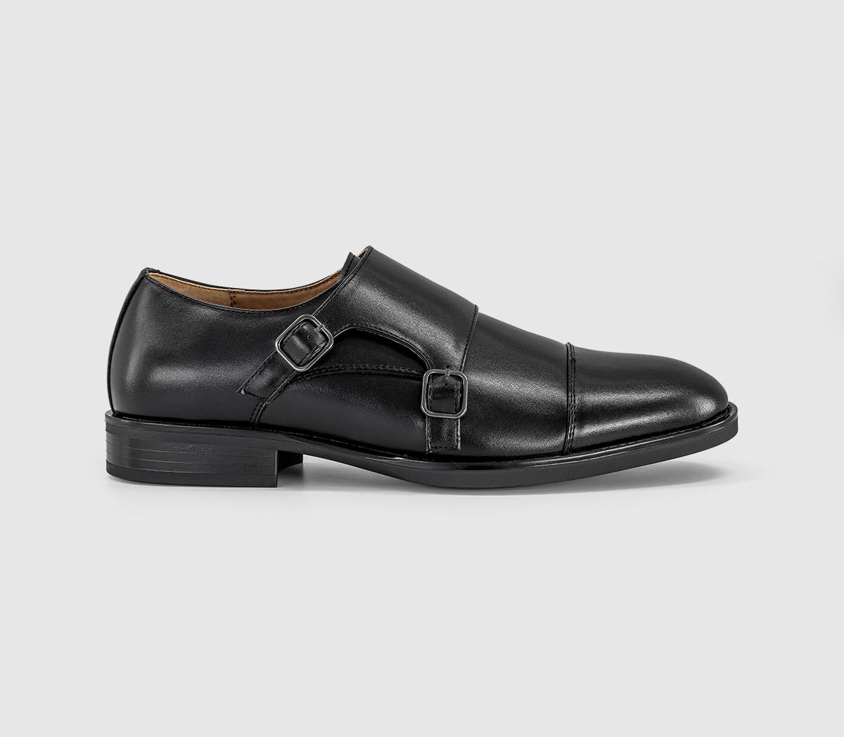 OFFICEMinehead Double Monk Strap ShoesBlack