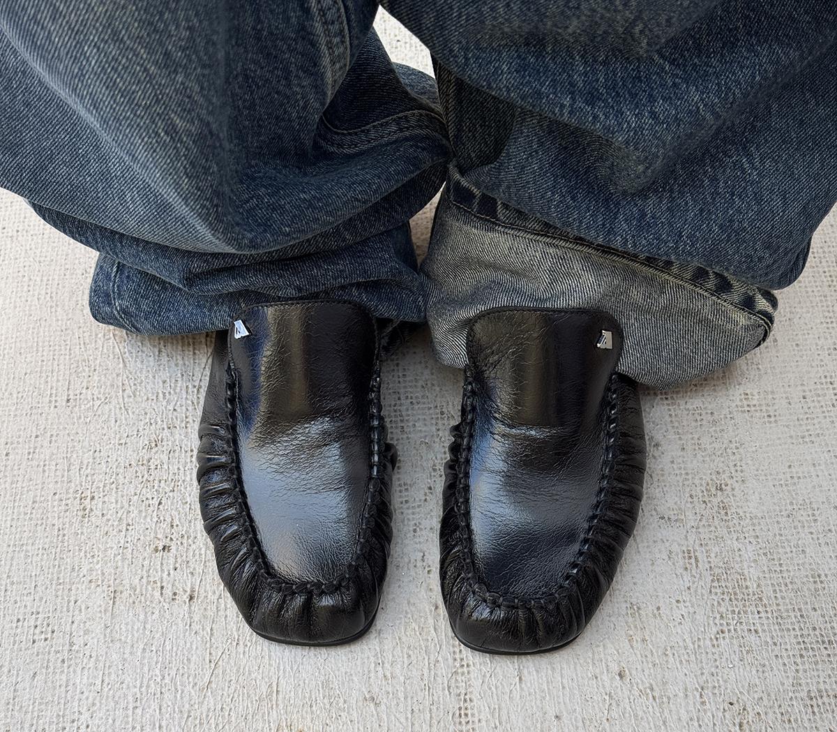 ALOHASGabe Rift LoafersBlack Leather
