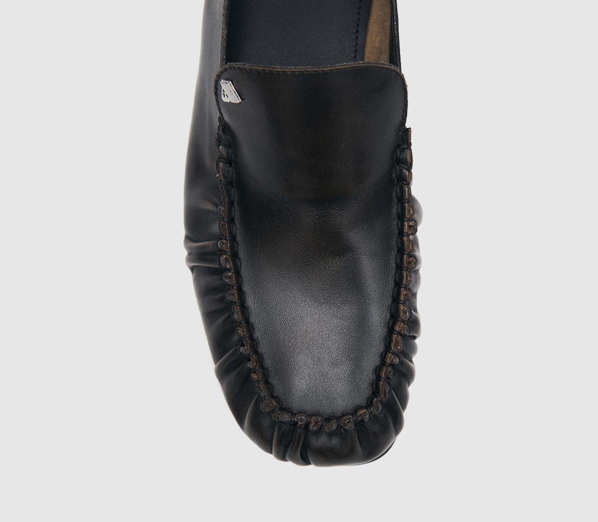 ALOHASGabe Rift LoafersVintage Effect Brown Leather