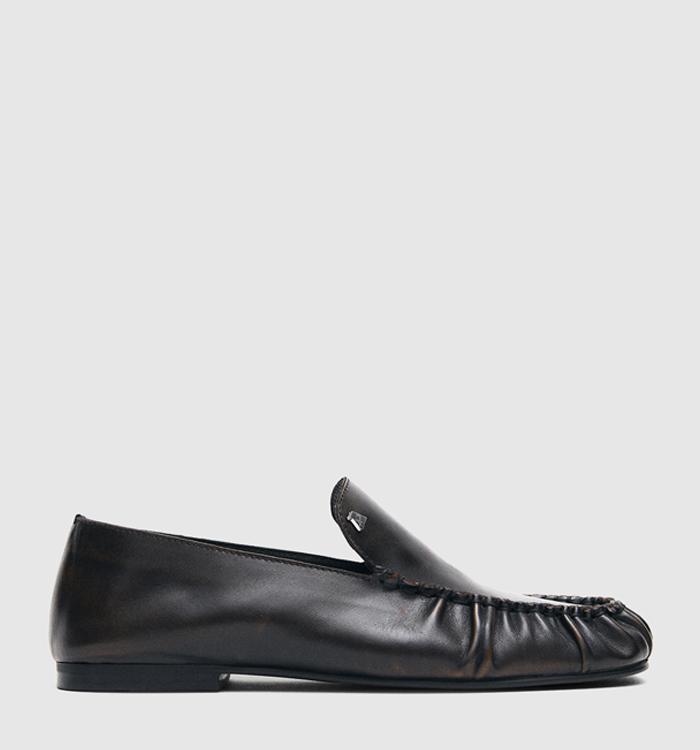 ALOHAS Gabe Rift Loafers Vintage Effect Brown Leather