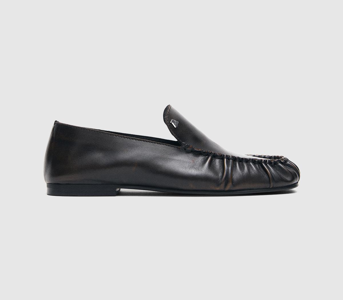 ALOHASGabe Rift LoafersVintage Effect Brown Leather