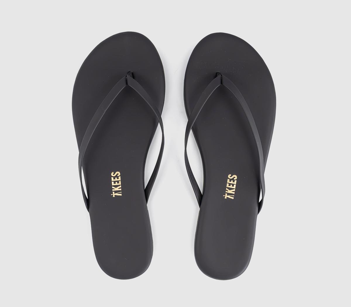 TKEESSolids Flip FlopsWashed Black