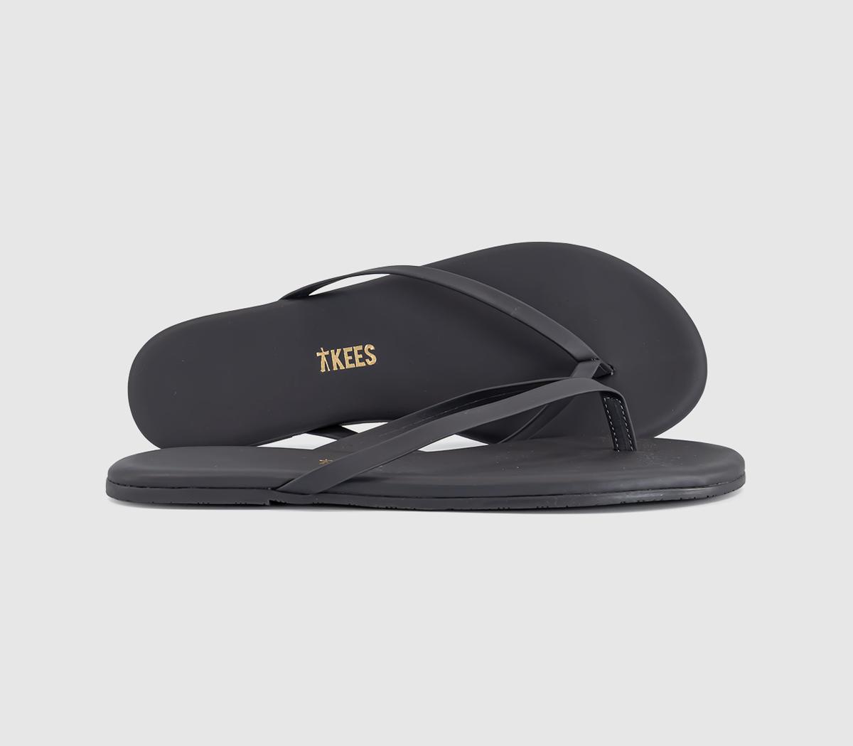 TKEESSolids Flip FlopsWashed Black
