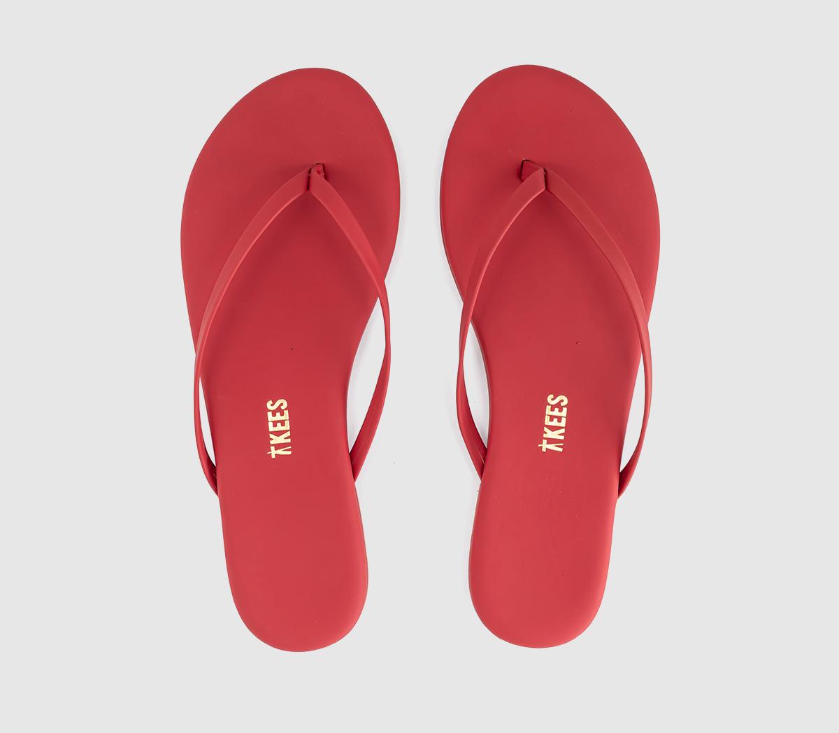 TKEESSolids Flip FlopsRed