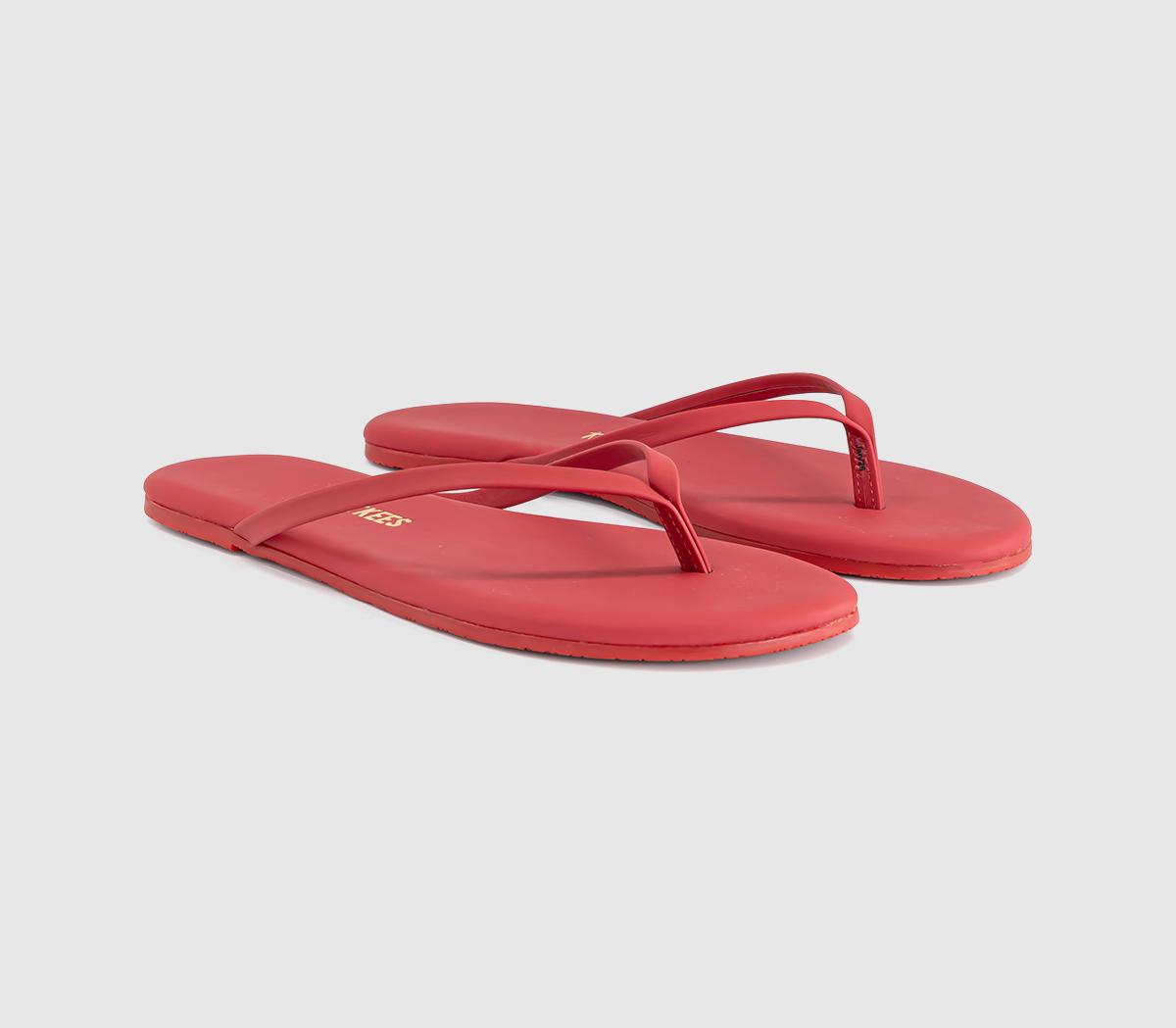 TKEESSolids Flip FlopsRed