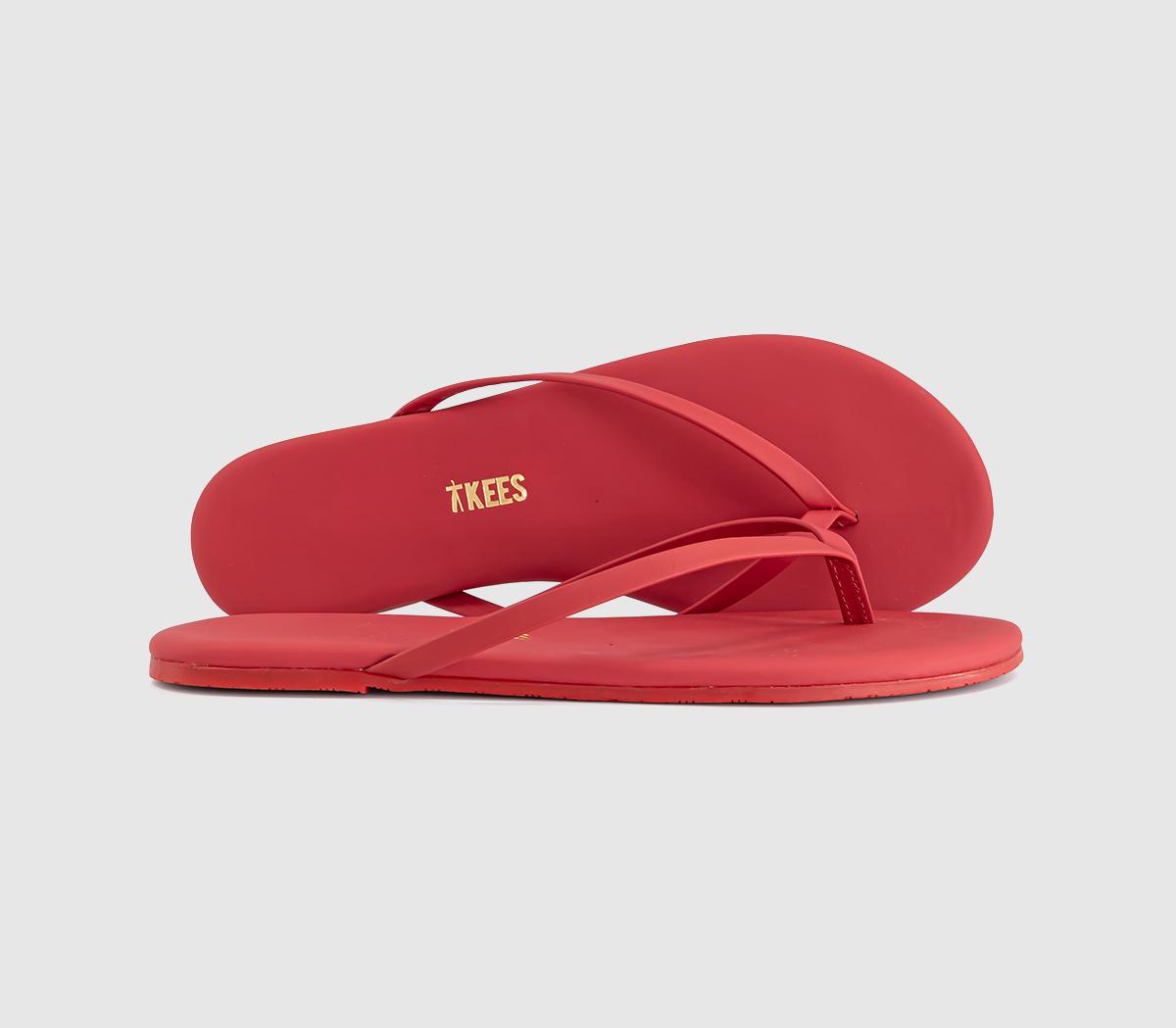 TKEESSolids Flip FlopsRed